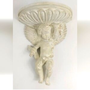 Angel resin wall sconce home decor 10 inches